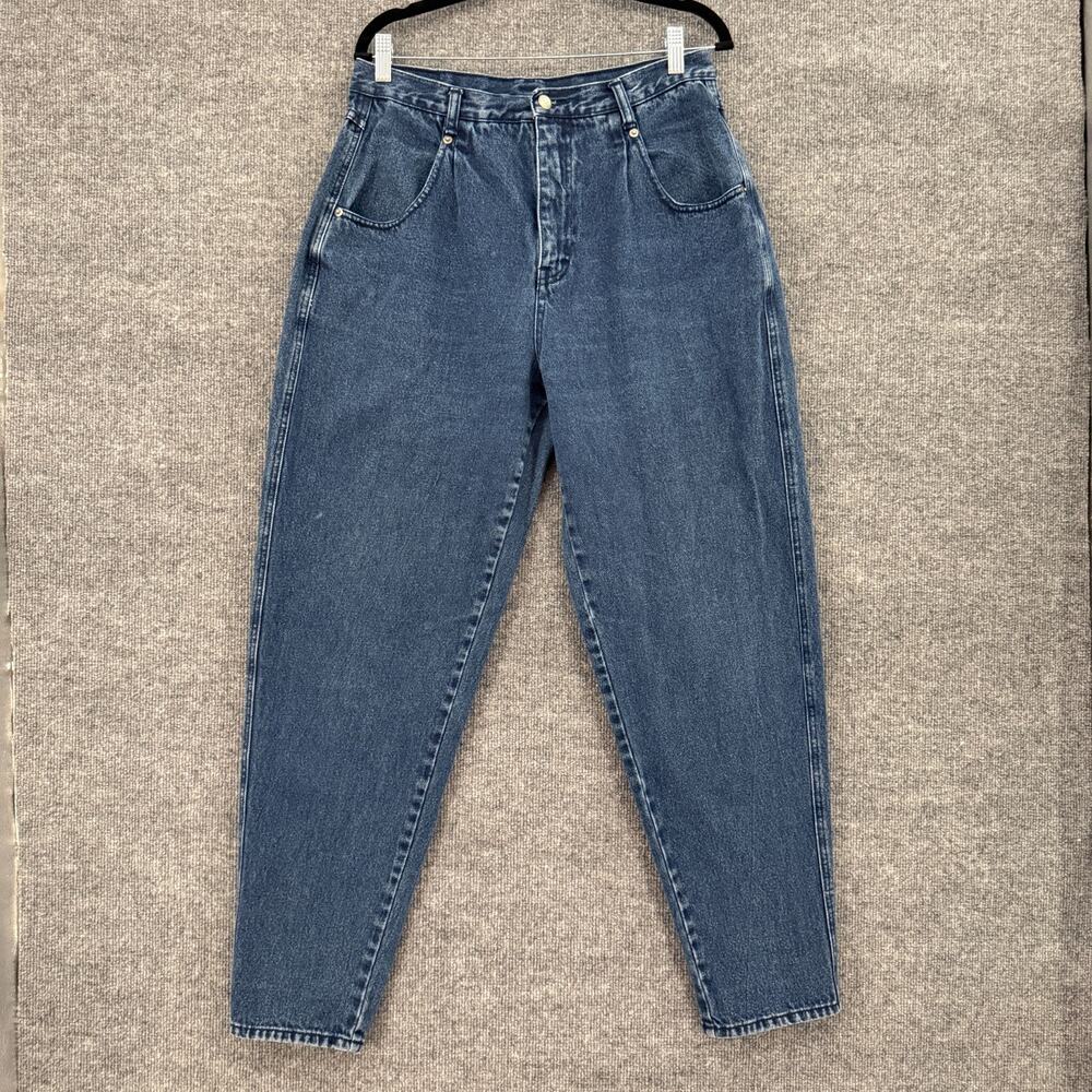 Vintage BRITTANIA Womens Tapered High Waist Pleated Mom Jeans Size 14 31x30